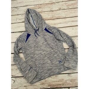 Under Armour Storm Hoodie Womens Medium Grey Blue Space Dye Performance Pullover